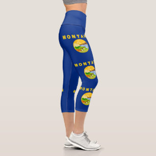 Flagge des Bundesstaates Montana Capri Leggings