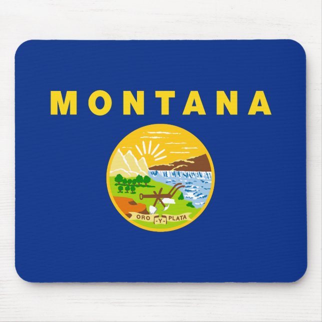 Flagge des Bundesstaates Montana Mousepad (Vorne)