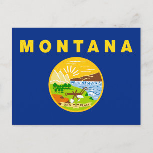 Flagge des Bundesstaates Montana Postkarte