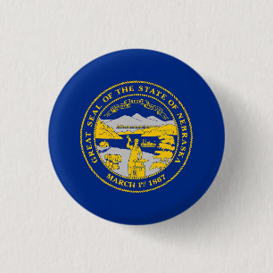 Flagge des Bundesstaates Nebraska Button