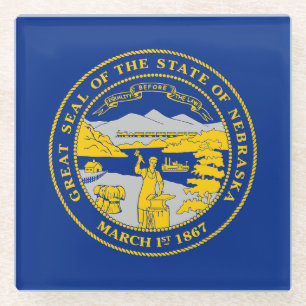 Flagge des Bundesstaates Nebraska Glasuntersetzer