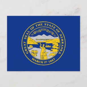 Flagge des Bundesstaates Nebraska Postkarte