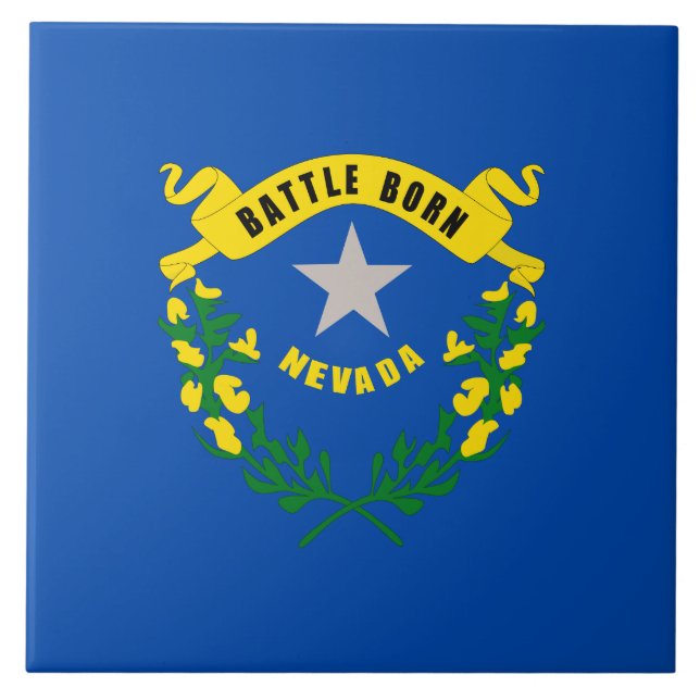 Flagge des Bundesstaates Nevada Fliese (Vorderseite)