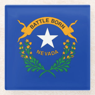 Flagge des Bundesstaates Nevada Glasuntersetzer