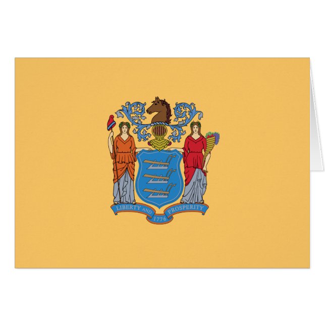 Flagge des Bundesstaates New Jersey (Vorderseite (Horizontal))