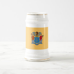 Flagge des Bundesstaates New Jersey Bierglas