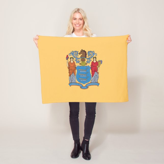 Flagge des Bundesstaates New Jersey Fleecedecke (Beispiel)