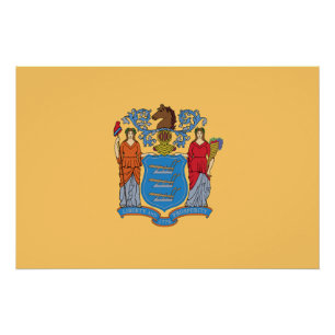 Flagge des Bundesstaates New Jersey Poster