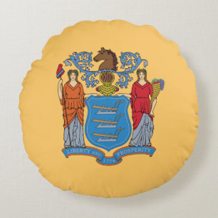 Flagge des Bundesstaates New Jersey Rundes Kissen