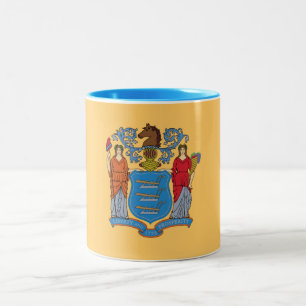 Flagge des Bundesstaates New Jersey Zweifarbige Tasse