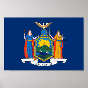 Flagge des Bundesstaates New York Poster