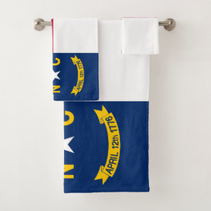 Flagge des Bundesstaates North Carolina Badhandtuch Set