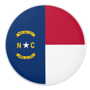 Flagge des Bundesstaates North Carolina Keramikknauf