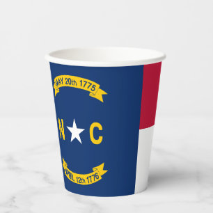 Flagge des Bundesstaates North Carolina Pappbecher