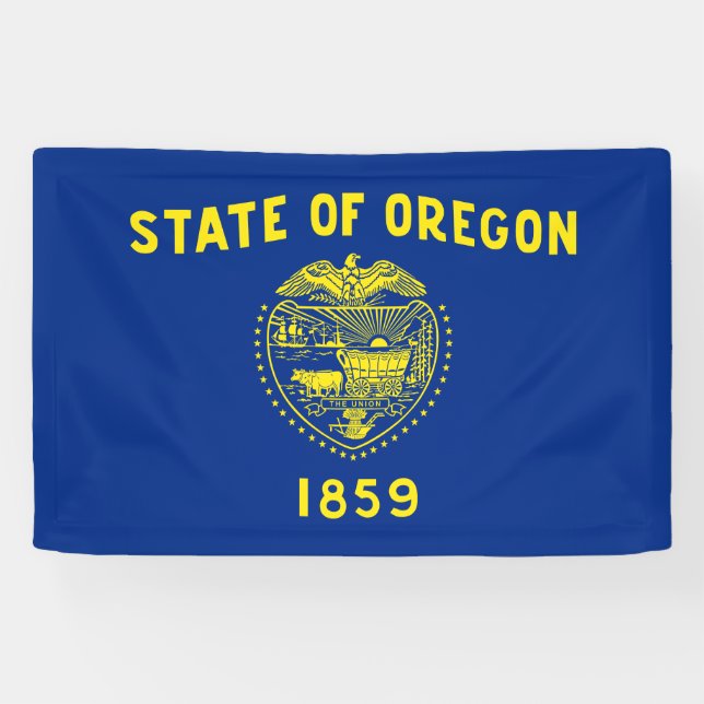 Flagge des Bundesstaates Oregon Banner (Horizontal)