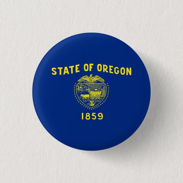 Flagge des Bundesstaates Oregon Button (Vorderseite)
