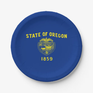 Flagge des Bundesstaates Oregon Pappteller