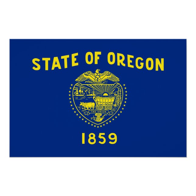 Flagge des Bundesstaates Oregon Poster (Vorderseite)