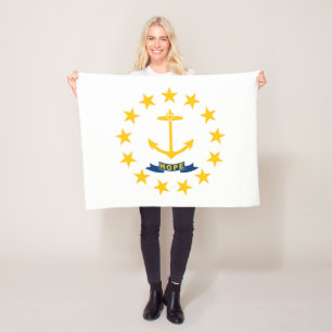 Flagge des Bundesstaates Rhode Island Fleecedecke