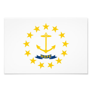 Flagge des Bundesstaates Rhode Island Fotodruck