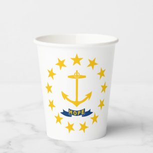 Flagge des Bundesstaates Rhode Island Pappbecher