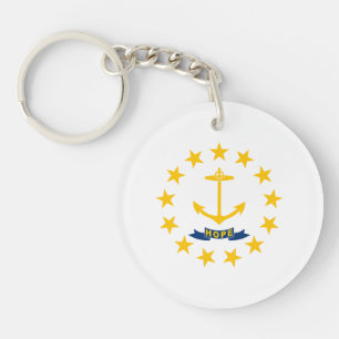 Flagge des Bundesstaates Rhode Island Schlüsselanhänger
