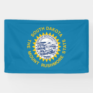 Flagge des Bundesstaates South Dakota Banner