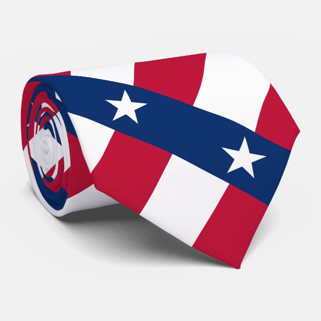 Flagge des Bundesstaates Texas Krawatte (Gerollt)