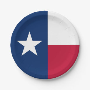 Flagge des Bundesstaates Texas Pappteller