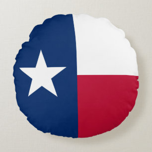 Flagge des Bundesstaates Texas Rundes Kissen
