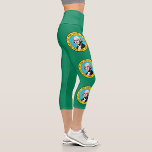 Flagge des Bundesstaates Washington Capri Leggings