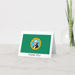 Flagge des Bundesstaates Washington Dankeskarte