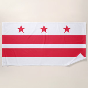 Flagge des Bundesstaates Washington DC Strandtuch