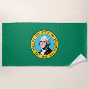 Flagge des Bundesstaates Washington Strandtuch