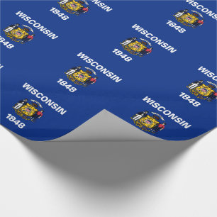 Flagge des Bundesstaates Wisconsin Geschenkpapier