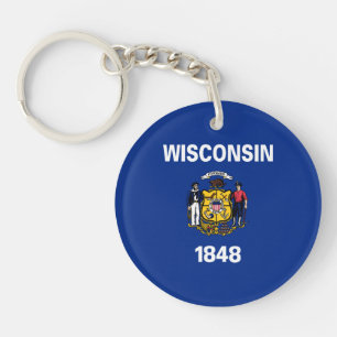 Flagge des Bundesstaates Wisconsin Schlüsselanhänger