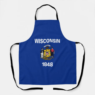 Flagge des Bundesstaates Wisconsin Schürze