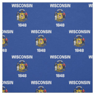 Flagge des Bundesstaates Wisconsin Stoff