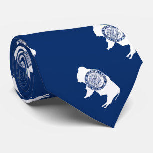 Flagge des Bundesstaates Wyoming Krawatte