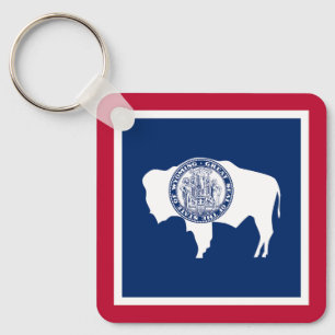 Flagge des Bundesstaates Wyoming Schlüsselanhänger