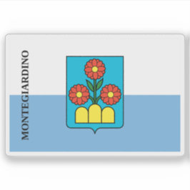 Flagge des Castello Montegiardino, San Marino Aufkleber