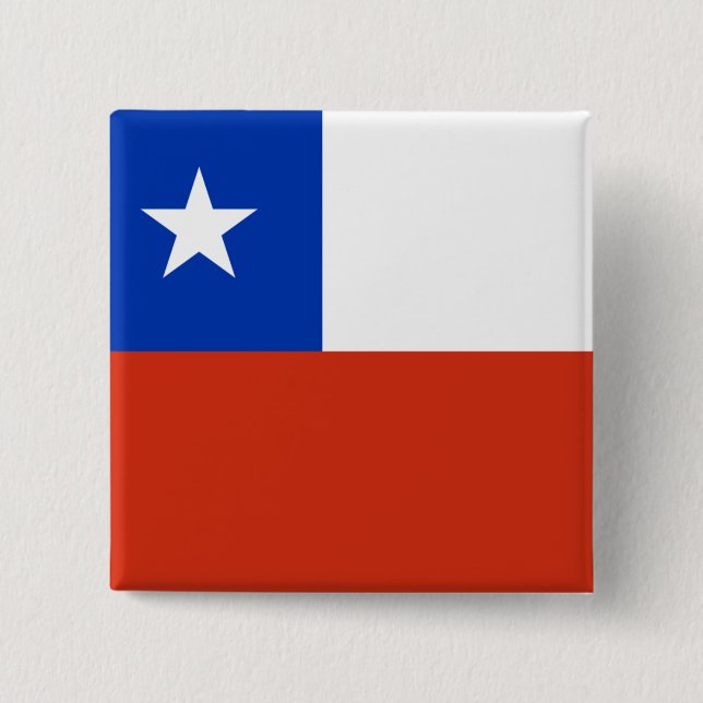 Flagge des Chilen Button (Vorderseite)