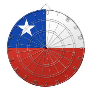 Flagge des Chilen Dartscheibe