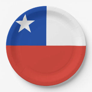 Flagge des Chilen Pappteller