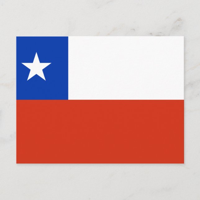 Flagge des Chilen Postkarte (Vorderseite)