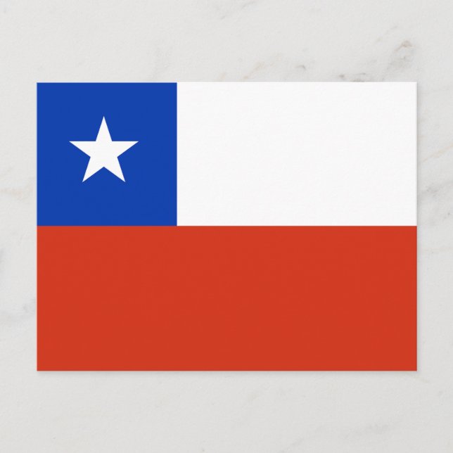 Flagge des Chilen Postkarte (Vorderseite)