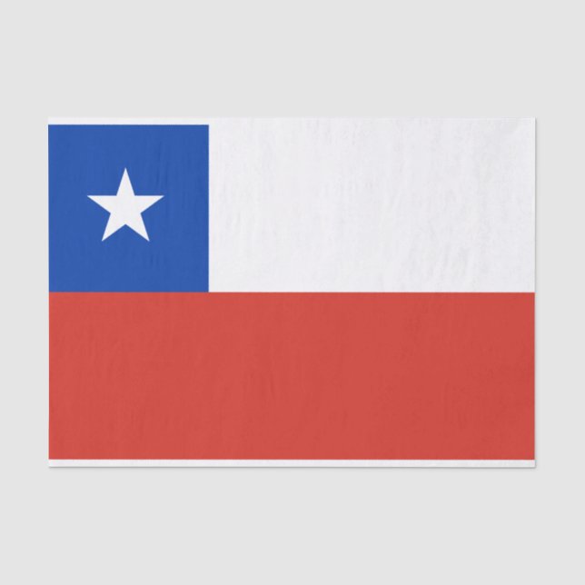 Flagge des Chilen Seidenpapier (Vorderseite)
