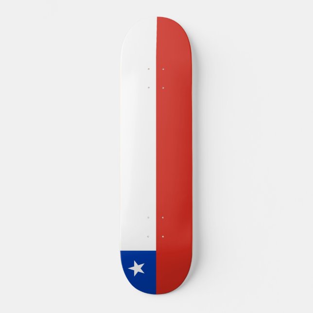 Flagge des Chilen Skateboard (Vorderseite)