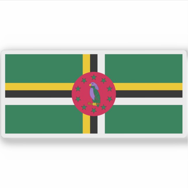 Flagge des Commonwealth Dominica (1990-heute) Aufkleber (Vorderseite)