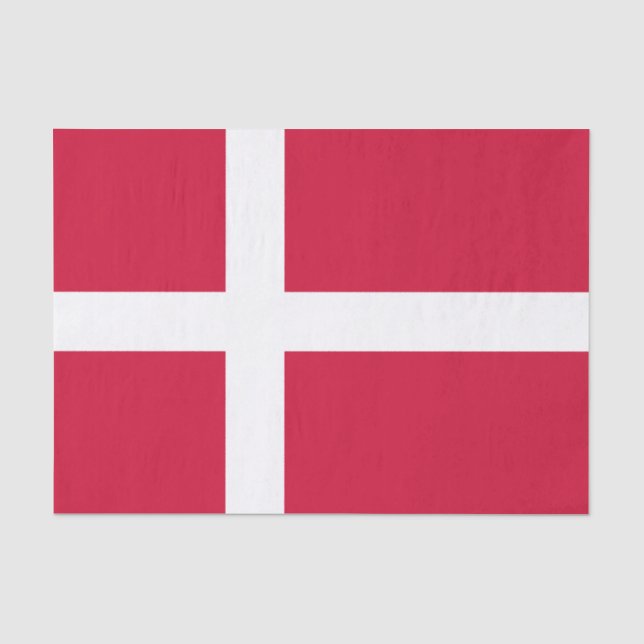 Flagge des dänischen Gewebepapiers Seidenpapier (Vorderseite)